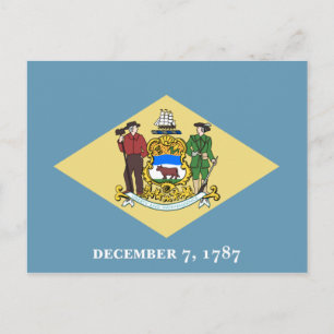 Delaware State Flag Postcard