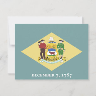 Delaware State Flag The First State Coat of Arms  Postcard