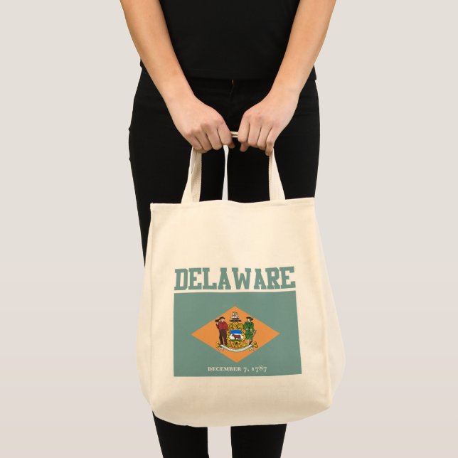 Delaware State Flag Tote Bags (Front (Product))