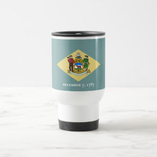 Delaware State Flag Travel Mug