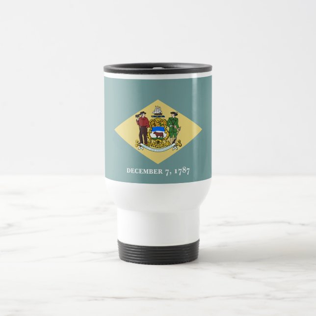 Delaware State Flag Travel Mug (Center)