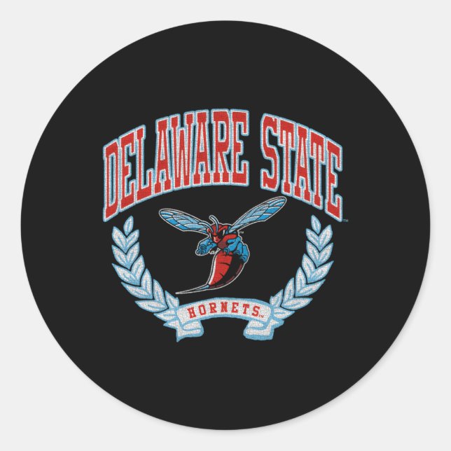 Delaware State Hornets Victory Classic Round Sticker (Front)