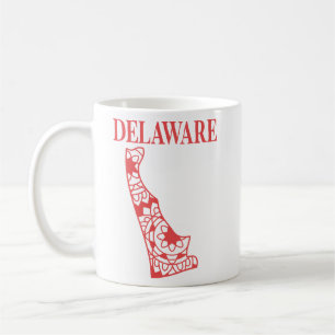 Delaware state mandala map, Made in Delaware Coffee Mug