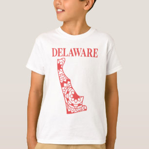Delaware state mandala map, Made in Delaware T-Shirt