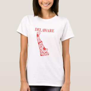 Delaware state mandala map, Made in Delaware T-Shirt
