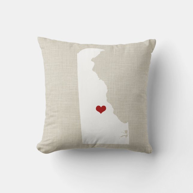 Delaware State New Home Throw Pillow 16" x 16" (Front)
