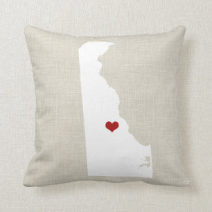 Delaware State New Home Throw Pillow 16" x 16"