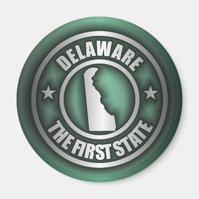 "Delaware Steel" Magnets (Green) (Front)