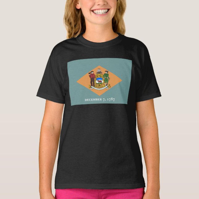 Delaware The Diamond US State Flag T-Shirt (Front)
