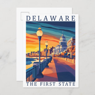 Delaware the First State USA Travel Place Postcard