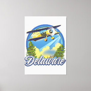 Delaware travel logo canvas print