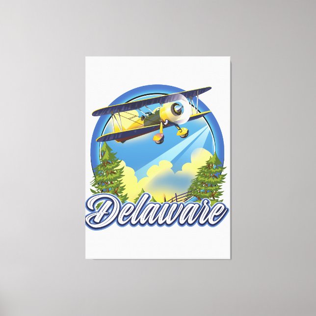 Delaware travel logo canvas print (Front)