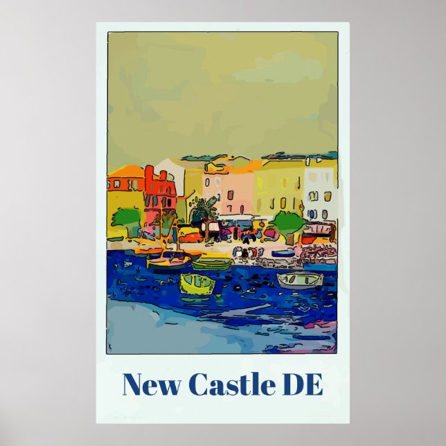 Delaware Travel Poster, edit text Poster (Front)
