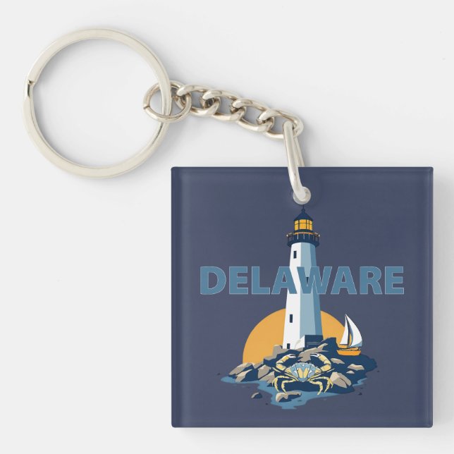 Delaware, United States of America Key Ring (Front)