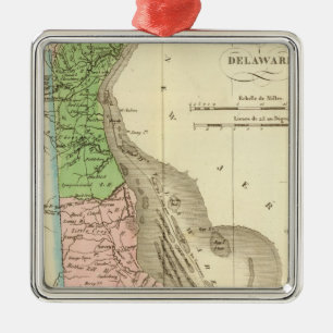 Delaware US Metal Tree Decoration