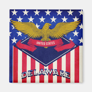 Delaware USA Flag Magnet
