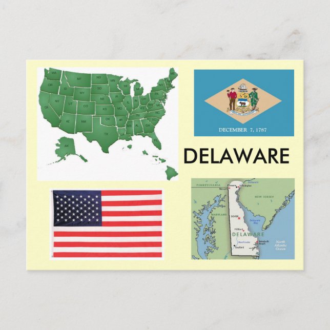 Delaware, USA Postcard (Front)