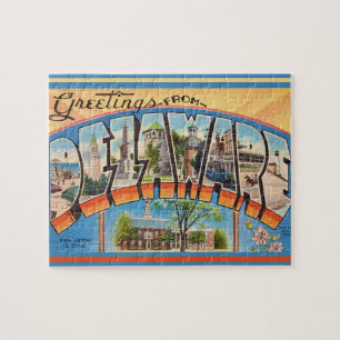 Delaware Vintage 8x10 Postcard Jigsaw Puzzle