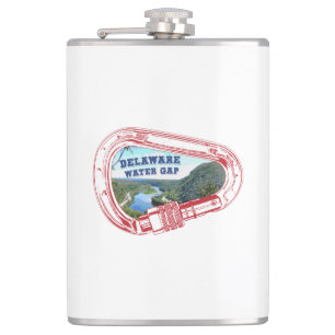 Delaware Water Gap Climbing Carabiner Hip Flask