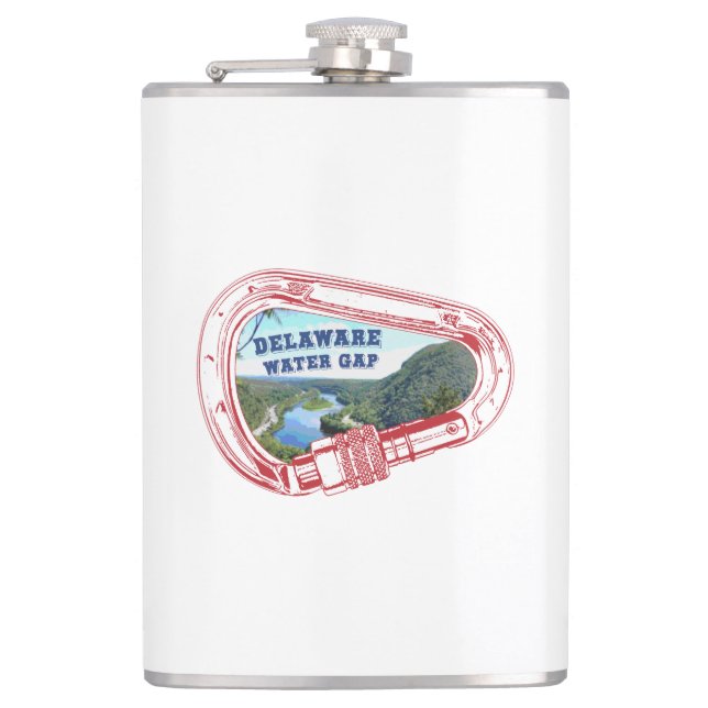 Delaware Water Gap Climbing Carabiner Hip Flask (Front)