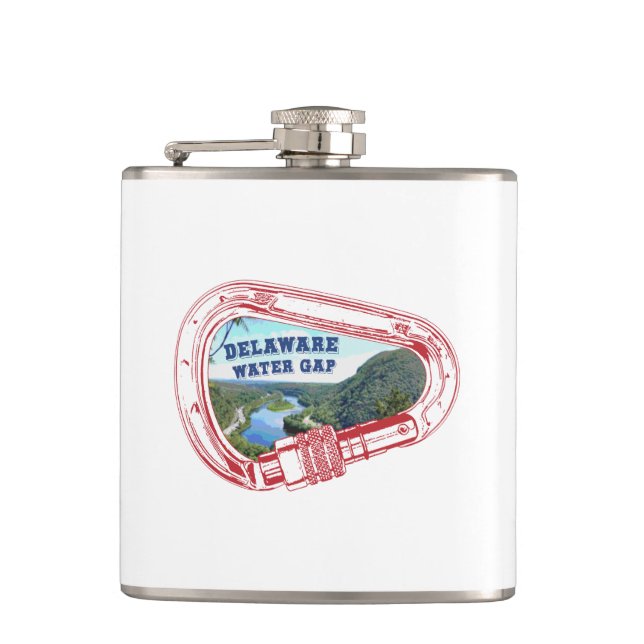 Delaware Water Gap Climbing Carabiner Hip Flask (Front)