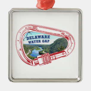 Delaware Water Gap Climbing Carabiner Metal Tree Decoration