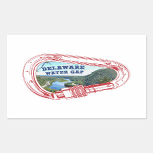 Delaware Water Gap Climbing Carabiner Rectangular Sticker