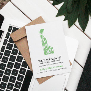 DELAWARE We've moved New address New Home Postcard