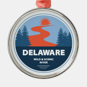 Delaware Wild And Scenic River Metal Tree Decoration