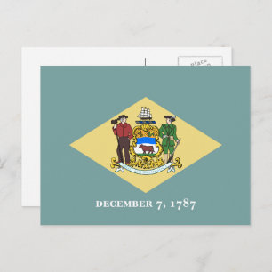 Delawarean Flag, Flag of Delaware Postcard