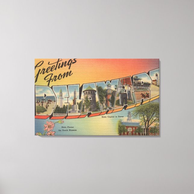 DelawareLarge Letter ScenesDelaware Canvas Print (Front)