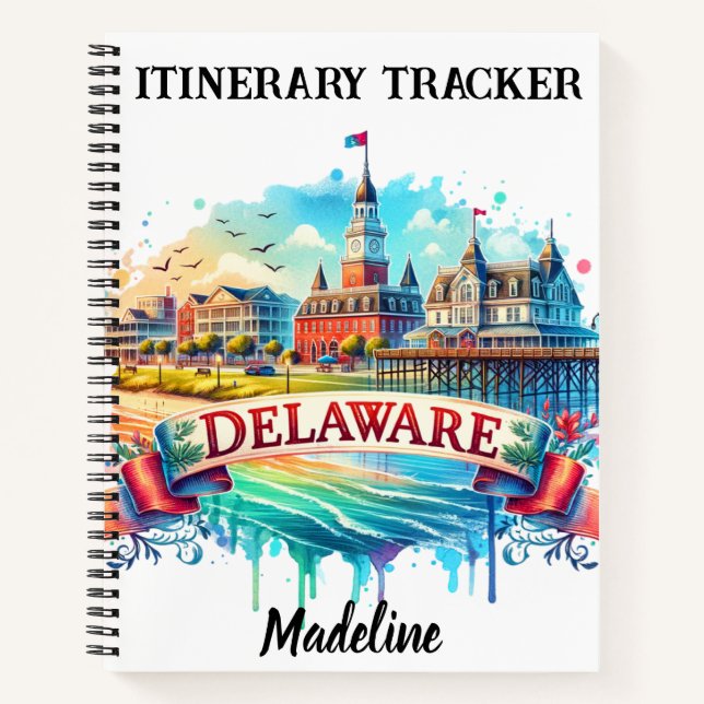 Delaware's charming coastal landmarks notebook (Front)