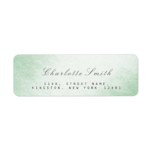 Delciate Script Mint Green Return Address Labels