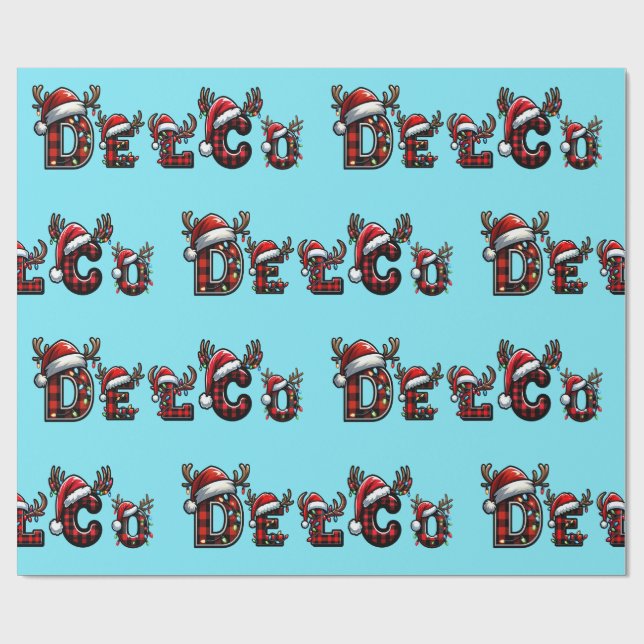 delco Christmas Wrapping Paper (Flat)