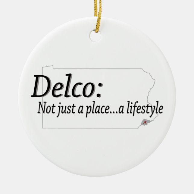 Delco Lifestyle Ceramic Tree Decoration (Front)