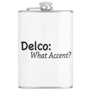 Delco What Accent? Hip Flask