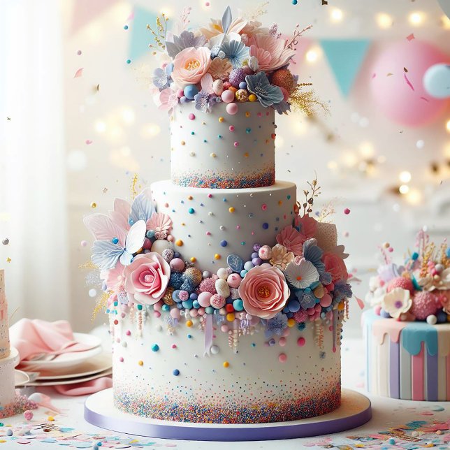 DELECATE BLUE & PINK FLORAL BIRTHDAY CARD (Creator Uploaded)