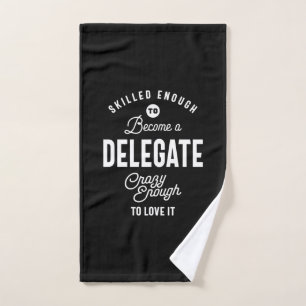 Delegate Job Title Tee Gift Mens Womens Hand Towel