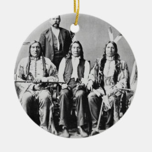 Delegation of Sioux chiefs, led by Red Cloud (1822 Ceramic Tree Decoration