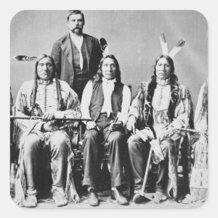 Delegation of Sioux chiefs, led by Red Cloud (1822 Square Sticker