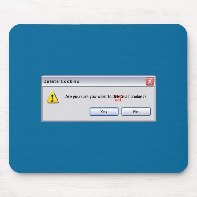 Delete Cookies Mouse Mat (Front)