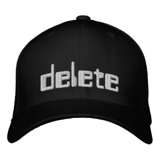 'Delete' embroidered hat geek 1337 pwn