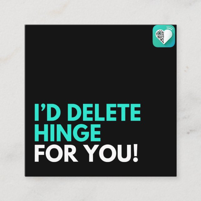 Delete Hinge Square Business Card (Front)