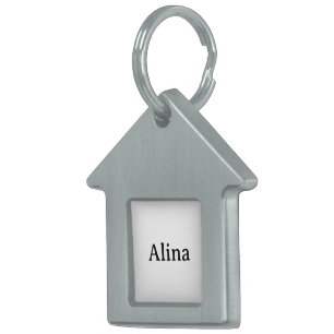 delete my text add own design 1.125"x1.125" House Pet ID Tag