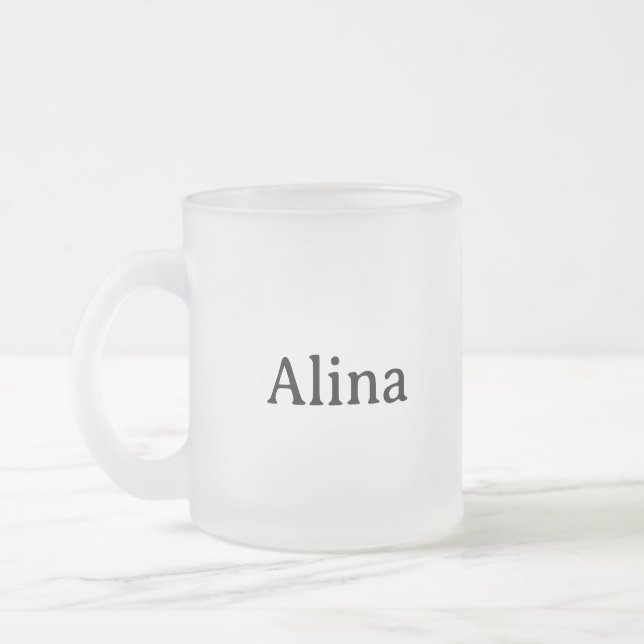 delete text add own design 10 oz frosted glass coffee mug (Left)