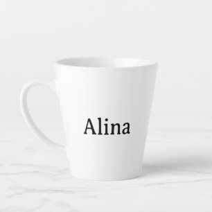 delete text add own design 12 oz Small Latte Mug