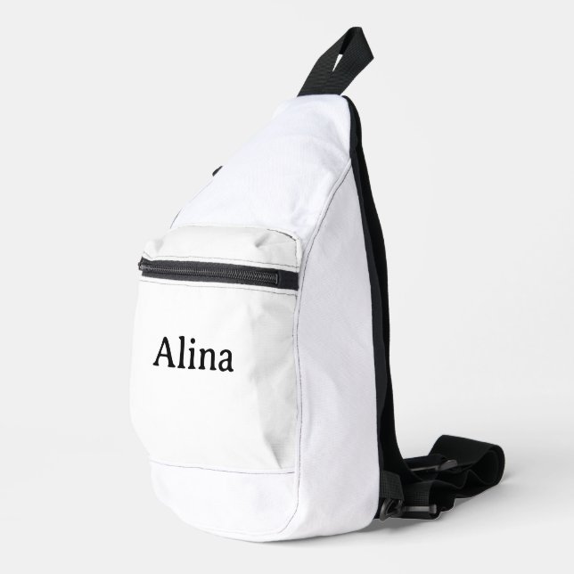 delete text add own design 13.5" x 9" sling bag (Right Corner)