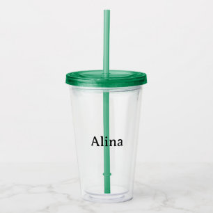 delete text add own design 16oz clear acrylic tumbler