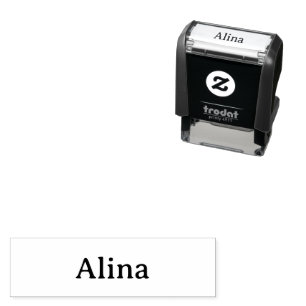delete text add own design 1.4" x 0.4" self-inking stamp