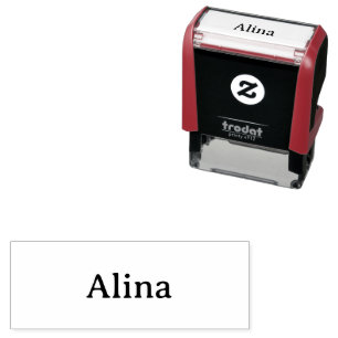 delete text add own design 1.8" x 0.65" self-inking stamp